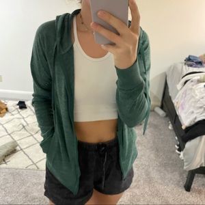 Heathered green title nine jacket